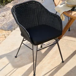 CASA Vienna Silla De Comedor Asiento Negro New
