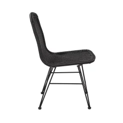 CASA Vienna Silla De Comedor Negro New