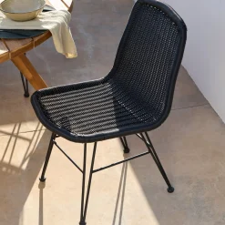CASA Vienna Silla De Comedor Negro New
