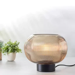 CASA Vinto Lampara De Mesa Ambar Transparente Outlet