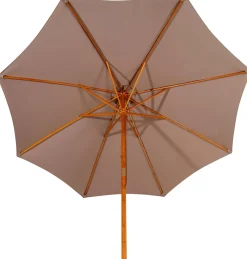CASA Wood Parasol Sin Pie Taupe Hot