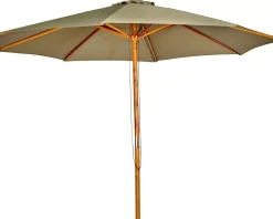 CASA Wood Parasol Sin Pie Verde Outlet