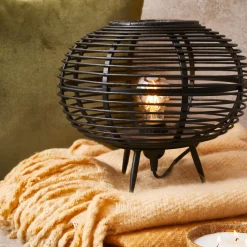 CASA Zanzi Lampara De Mesa E27 Negro Hot