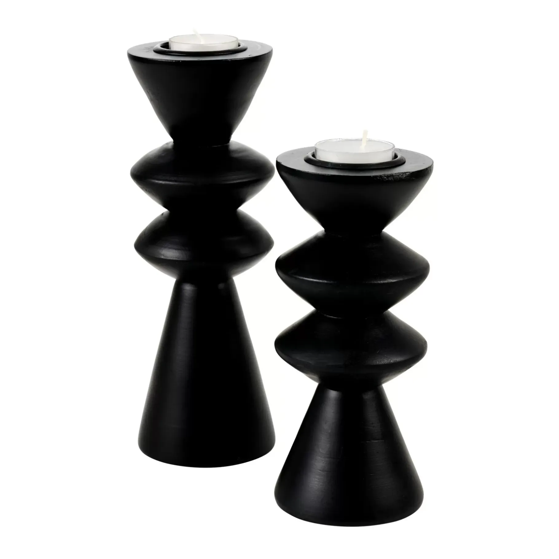 CASA Zigzag Soporte Para Vela Pequena Negro Outlet